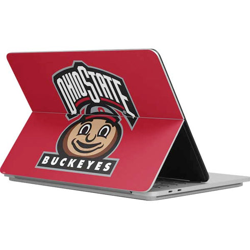 Ohio State University OSUBuckeyes Light Grey Surface Laptop Studio Skin